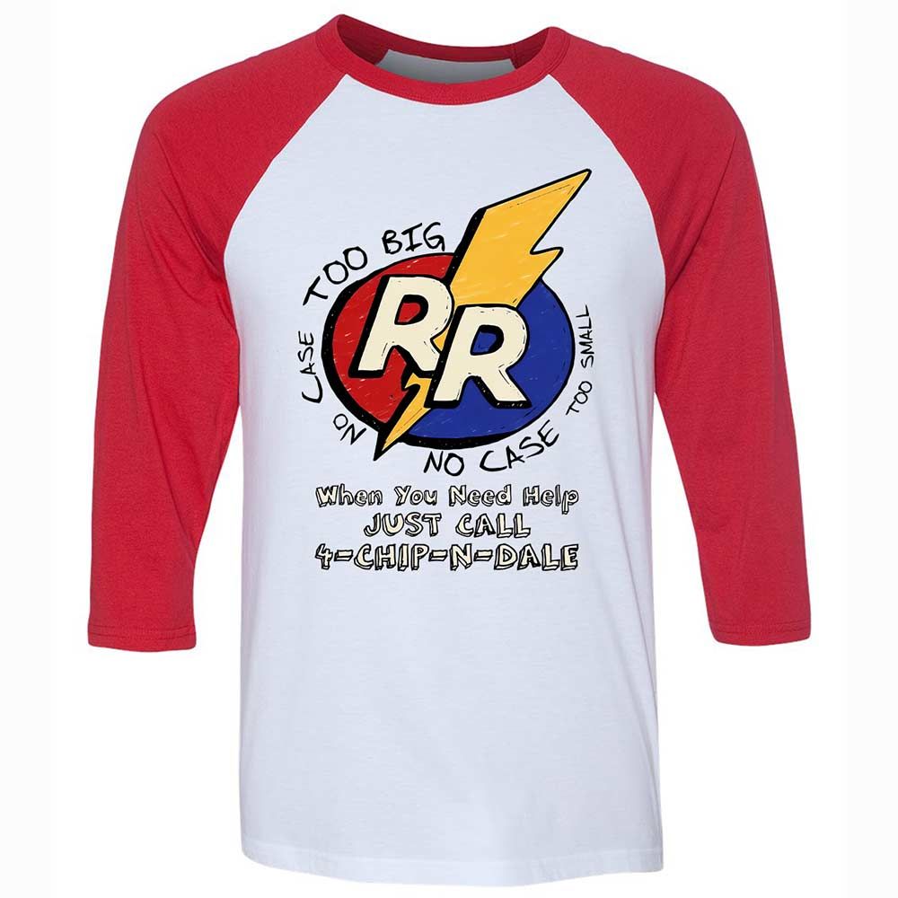 Unisex 3/4 Baseball Tee - 12NRYWCB - White/Red - 9