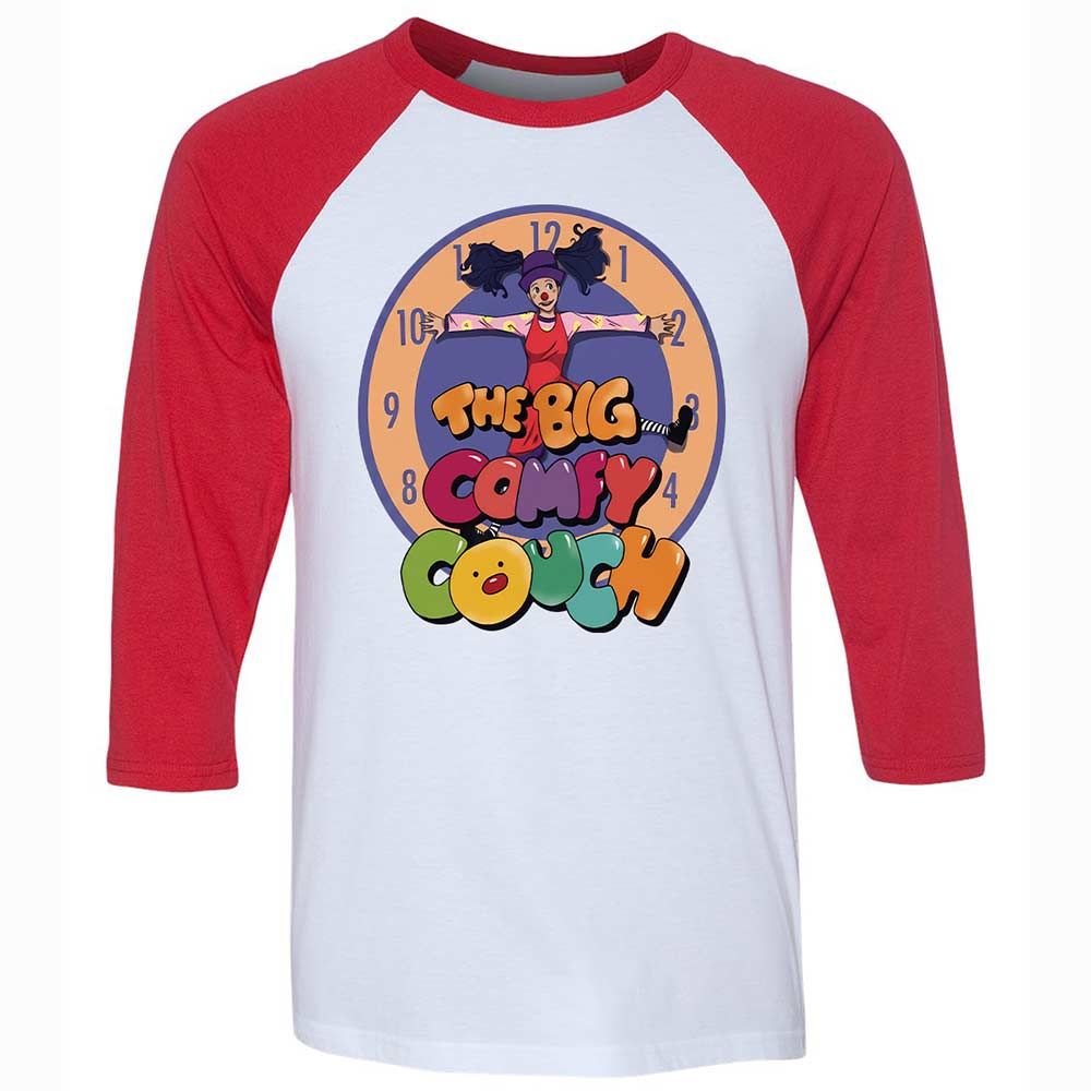 Unisex 3/4 Baseball Tee - 4D3B2EBE - White/Red - 9