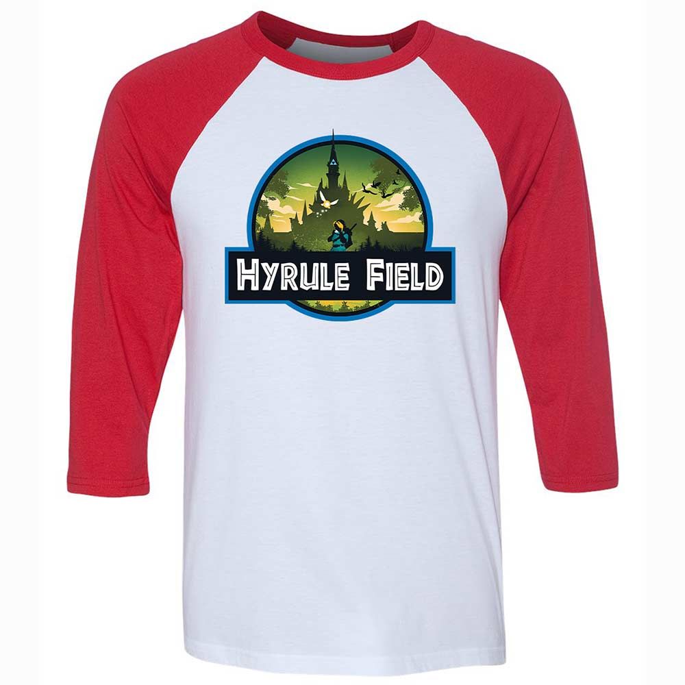 Unisex 3/4 Baseball Tee - 3ECFV8G6 - White/Red - 9