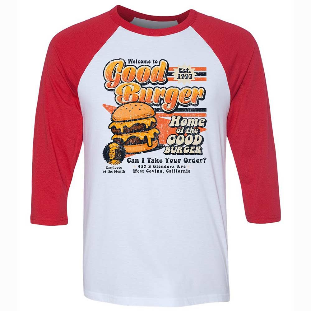 Unisex 3/4 Baseball Tee - ZFDWNVK1 - White/Red - 9