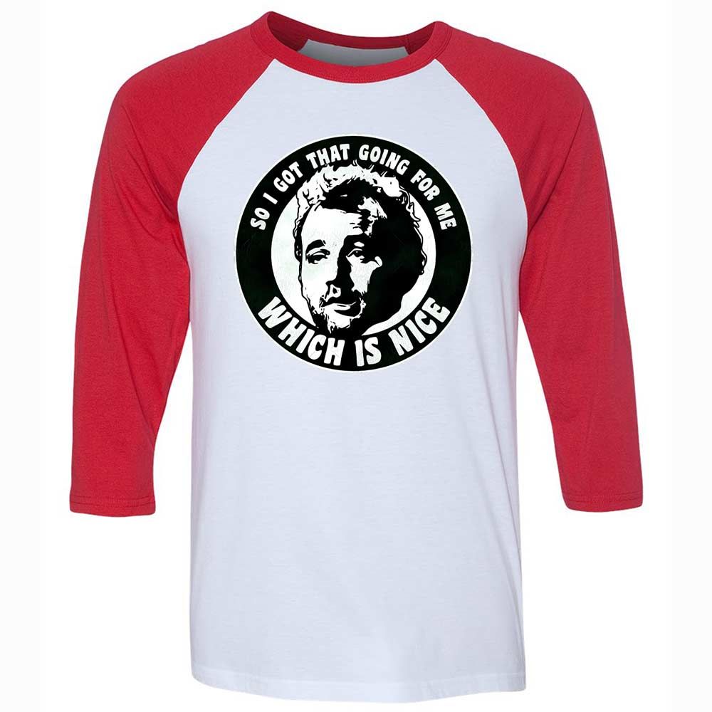 Unisex 3/4 Baseball Tee - 12RWBC2B - White/Red - 9