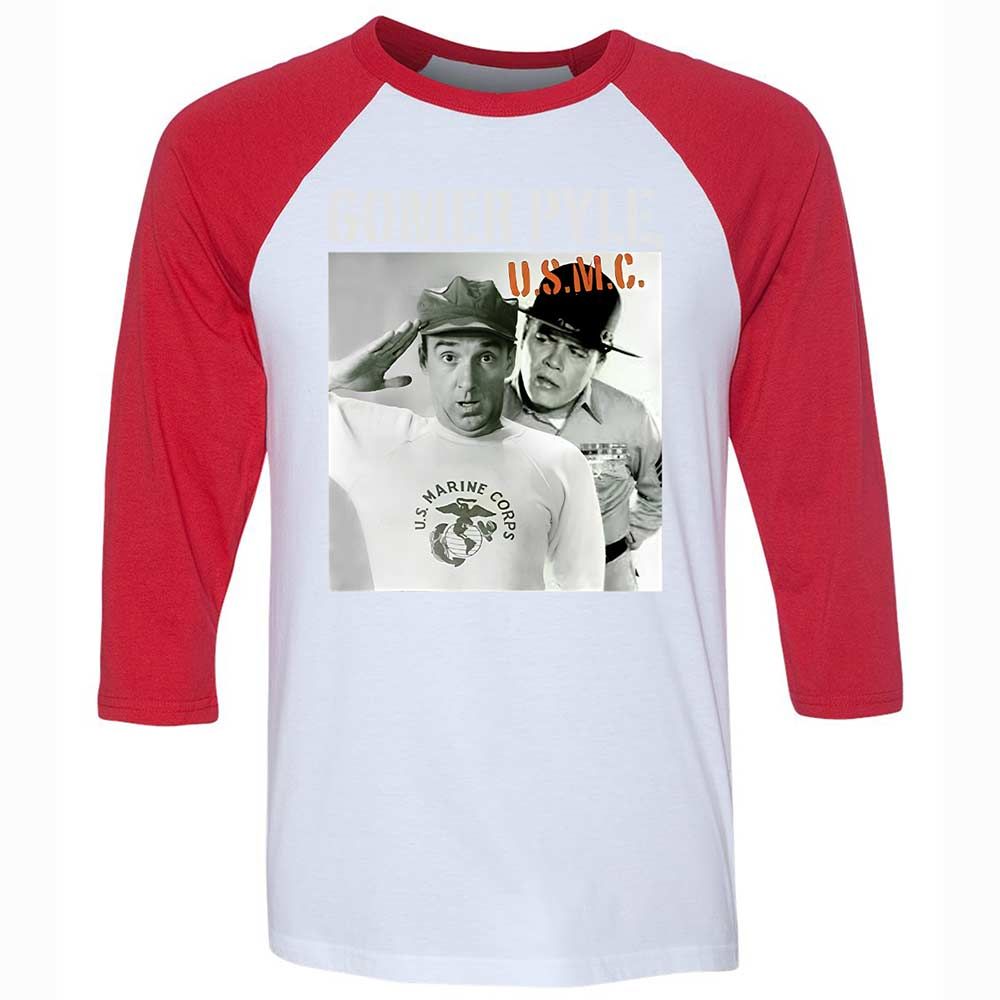 Unisex 3/4 Baseball Tee - 9HCSVQ4T - White/Red - 9