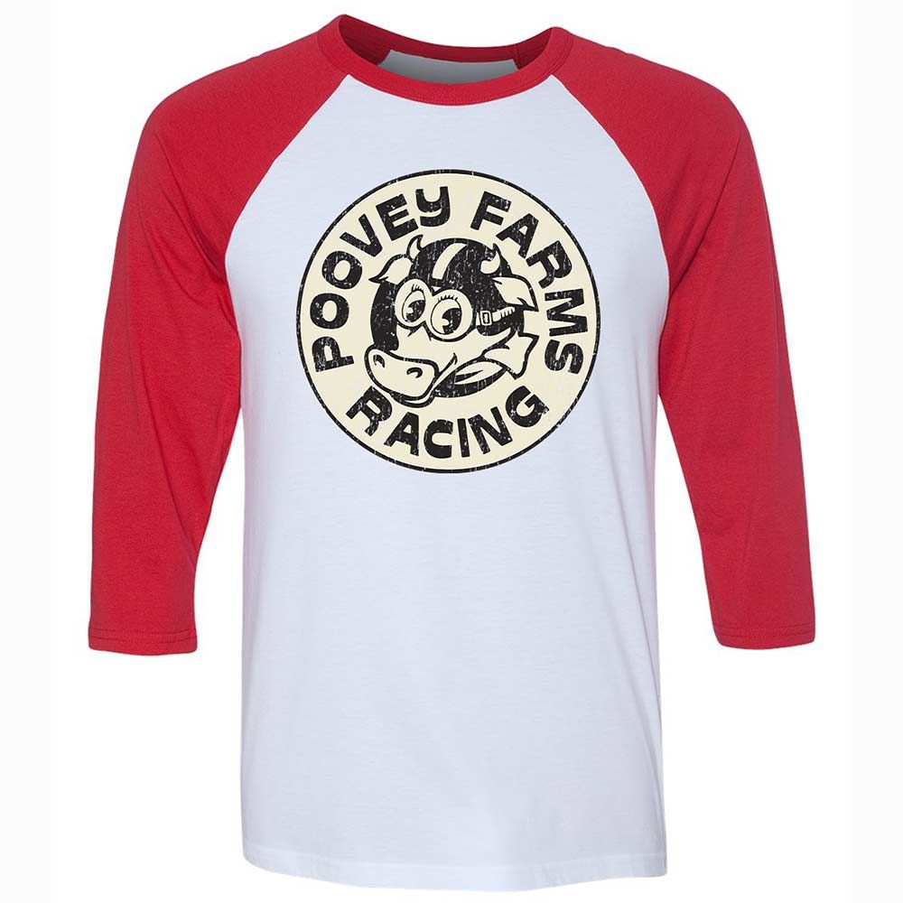 Unisex 3/4 Baseball Tee - JGSN6YJN - White/Red - 9