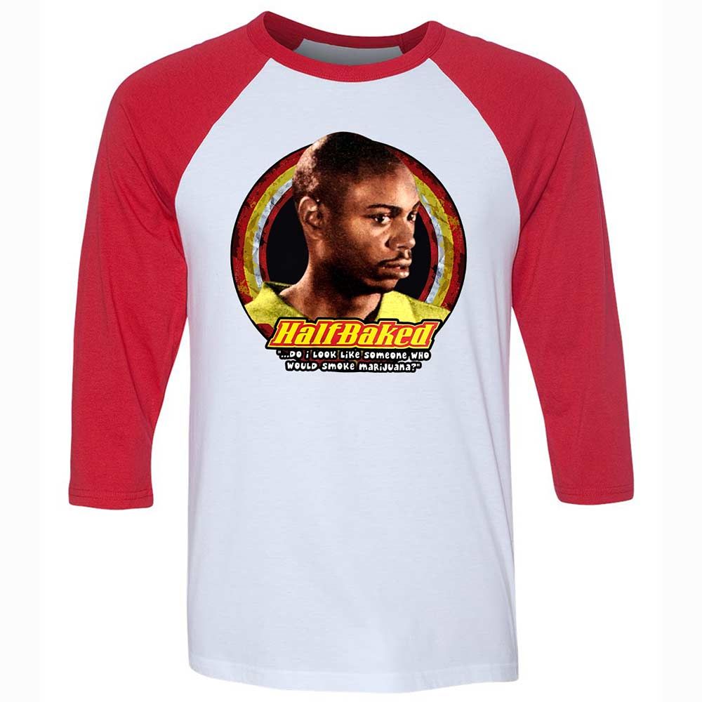 Unisex 3/4 Baseball Tee - 8LEX1AE1 - White/Red - 9