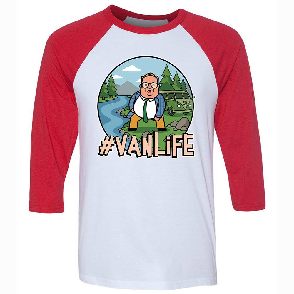Vanlife living in a van down by the river - White/Red - 9