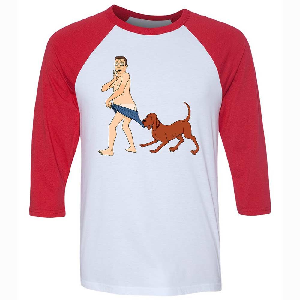 Unisex 3/4 Baseball Tee - DJU3S1E9 - White/Red - 9