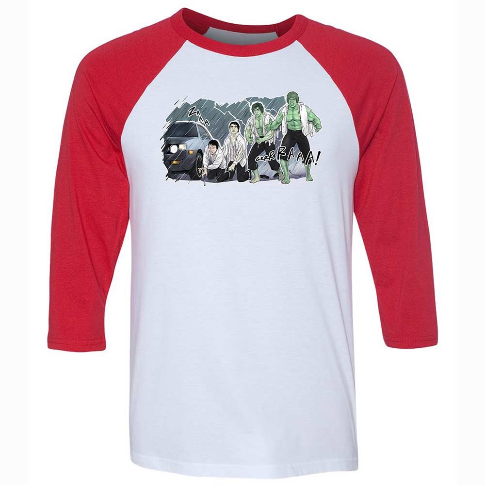 Unisex 3/4 Baseball Tee - FFQF4WW5 - White/Red - 9