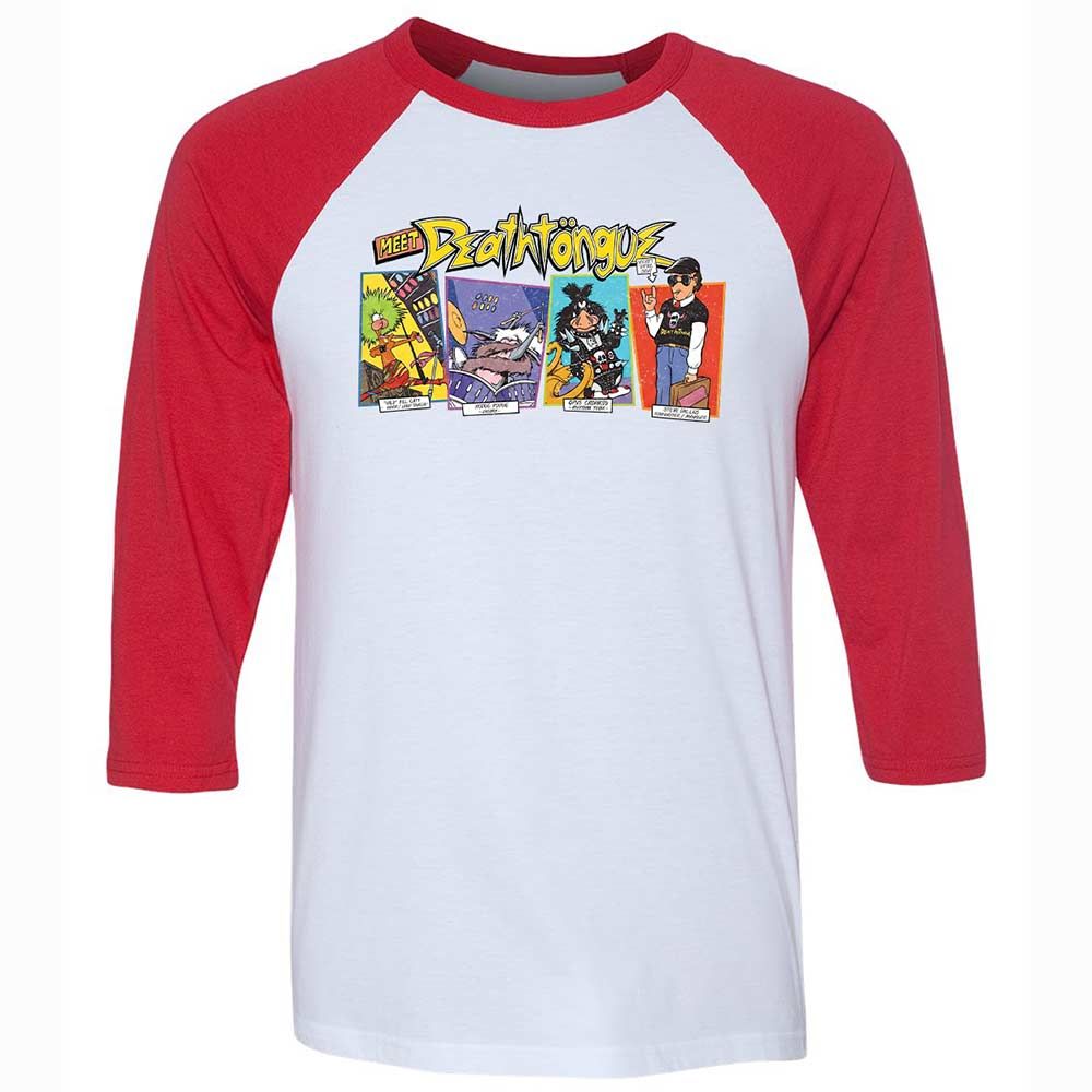 Unisex 3/4 Baseball Tee - C93LDF1K - White/Red - 9