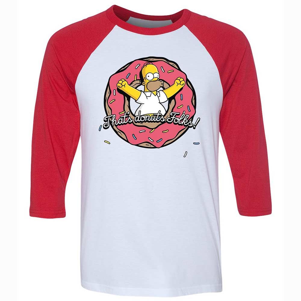 Unisex 3/4 Baseball Tee - 8XHB3RK2 - White/Red - 9
