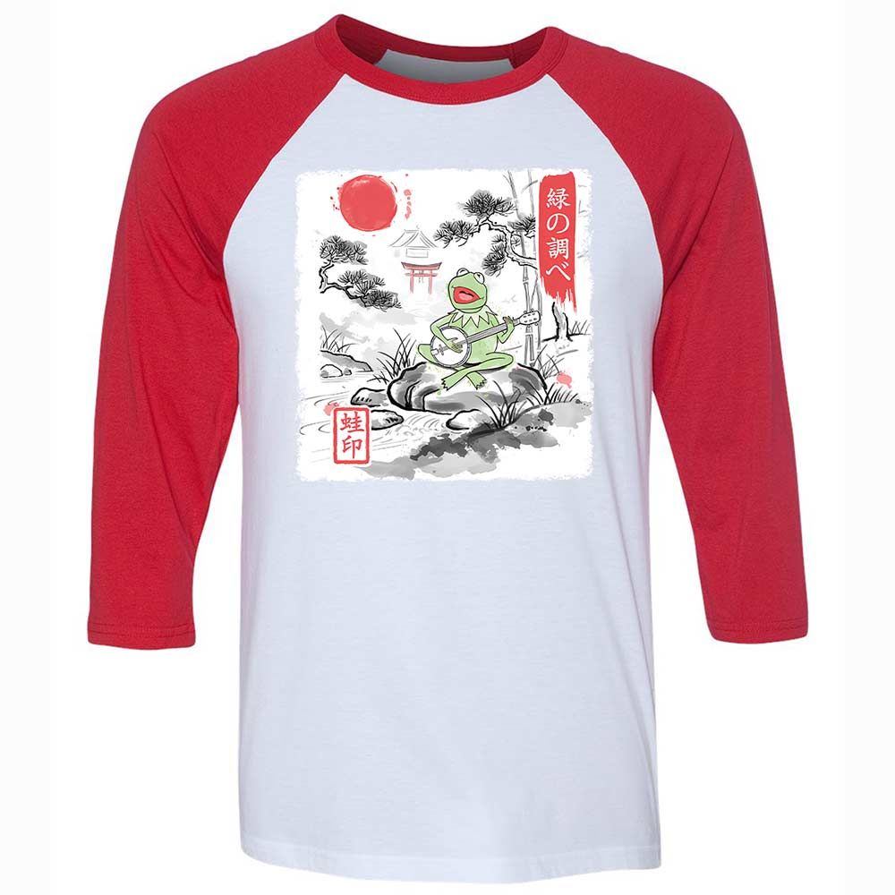 Unisex 3/4 Baseball Tee - DTFZMT88 - White/Red - 9