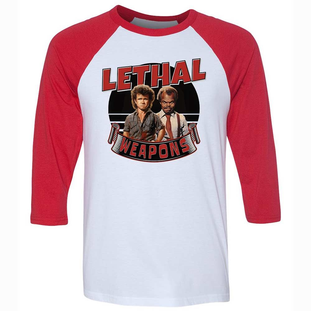 Unisex 3/4 Baseball Tee - NRHMJU1K - White/Red - 9
