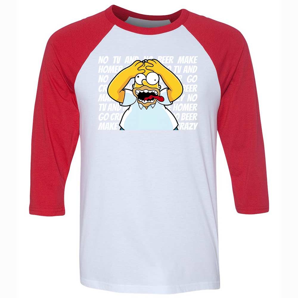 No TV and No Beer Make Homer Go Crazy - White/Red - 9