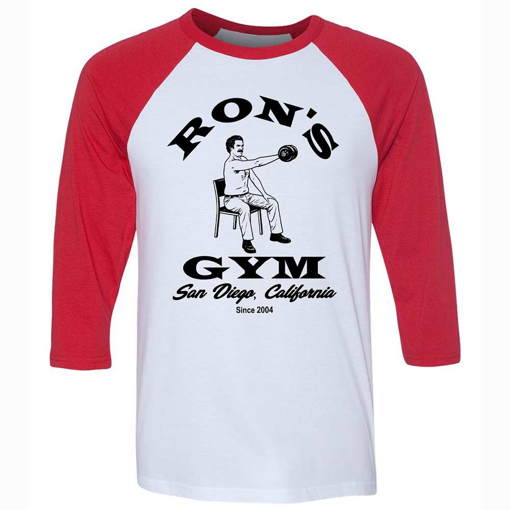 Unisex 3/4 Baseball Tee - 1R34SE9J - White/Red - 9