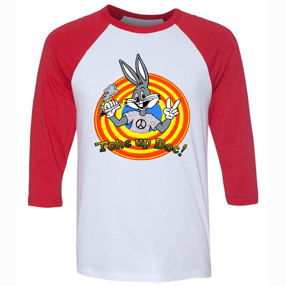 Unisex 3/4 Baseball Tee - 5B7PTPAM - White/Red - 9