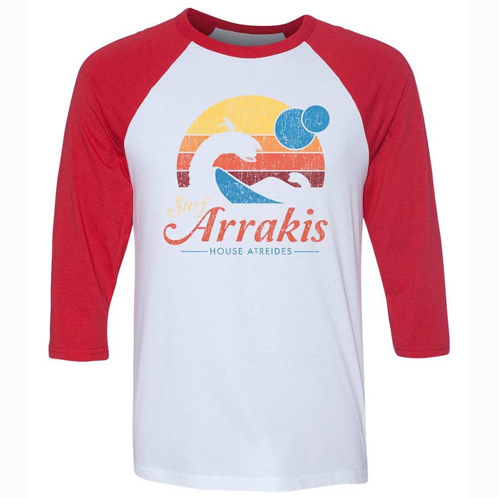 Unisex 3/4 Baseball Tee - QP913W1E - White/Red - 9