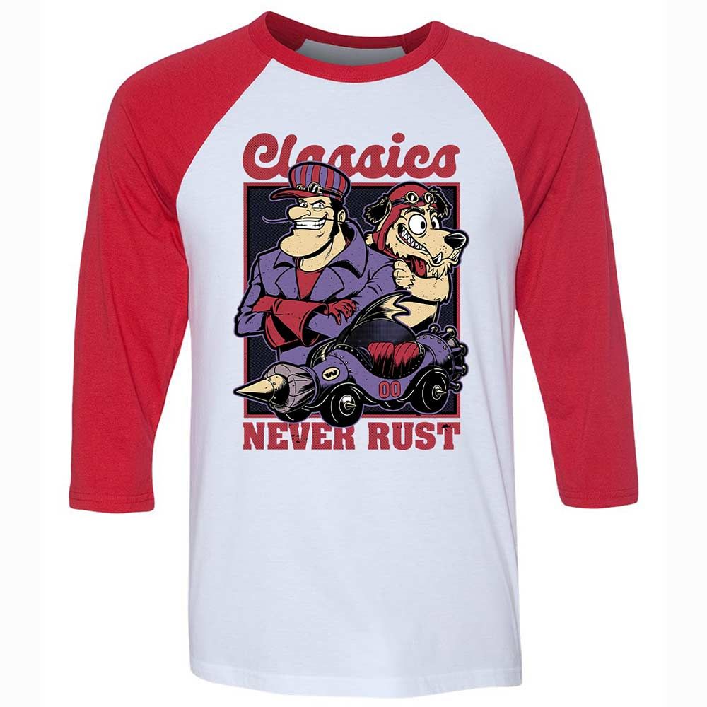 Unisex 3/4 Baseball Tee - 9JSKM9TL - White/Red - 9