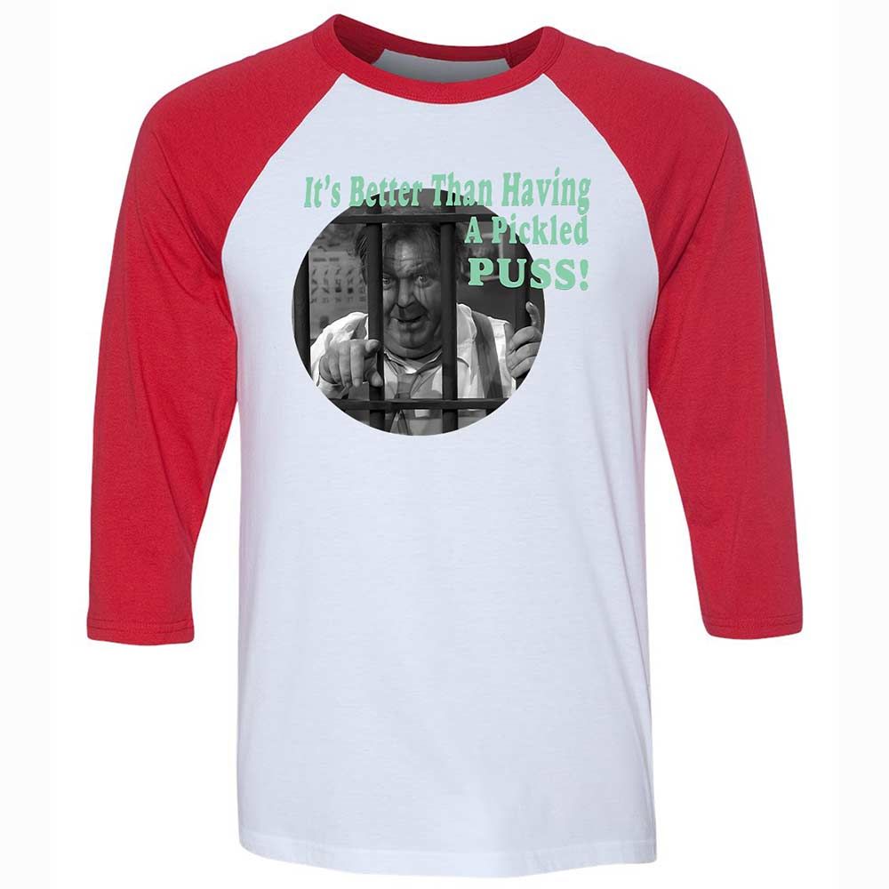 Unisex 3/4 Baseball Tee - ENBUQFSQ - White/Red - 9