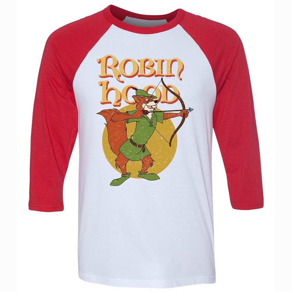 Unisex 3/4 Baseball Tee - BKK6D5LC - White/Red - 9