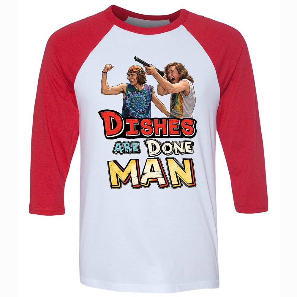 Unisex 3/4 Baseball Tee - PUUJK8LH - White/Red - 9