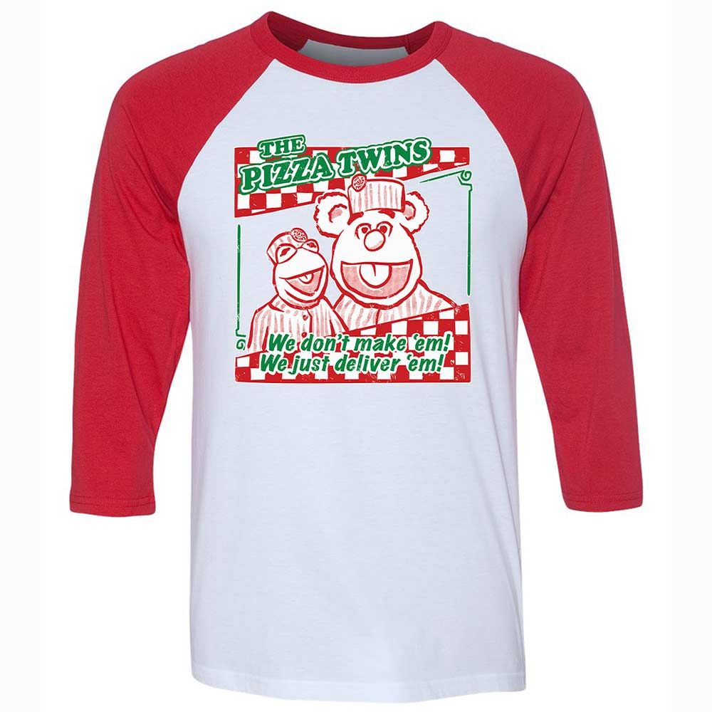 Unisex 3/4 Baseball Tee - BCR7WXEF - White/Red - 9