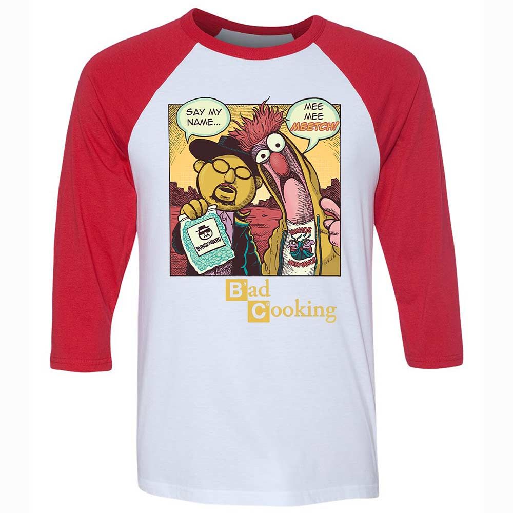 Unisex 3/4 Baseball Tee - EME9XMF1 - White/Red - 9