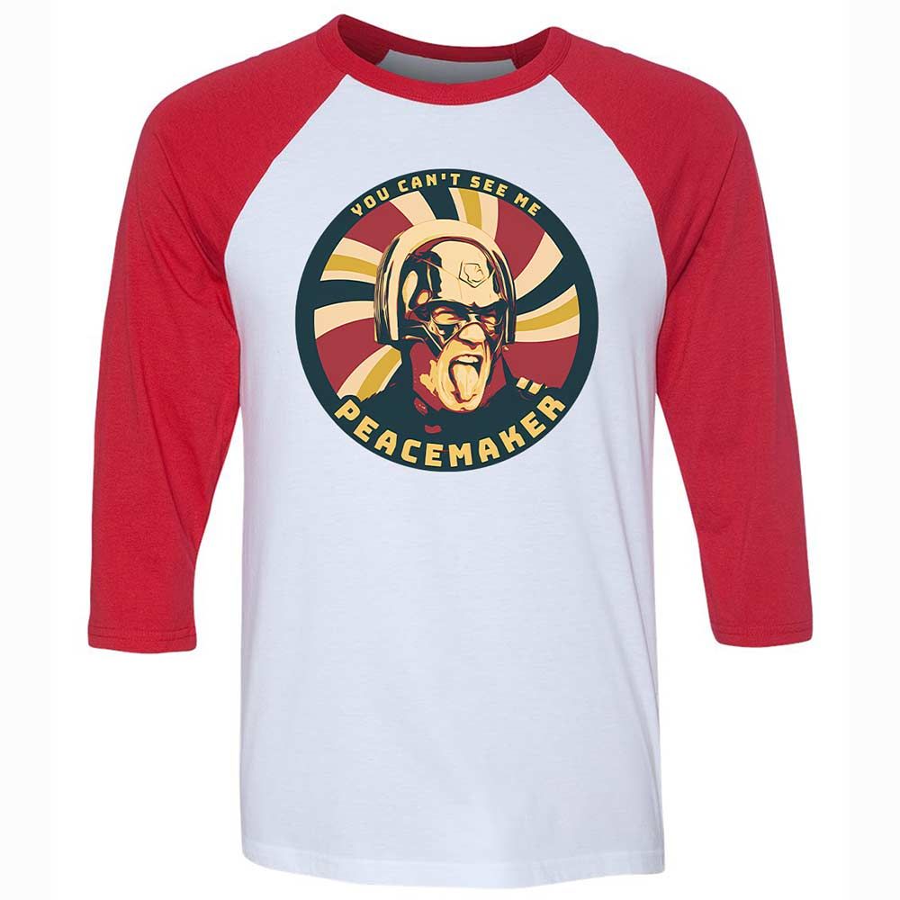 Unisex 3/4 Baseball Tee - X81EBWEV - White/Red - 9