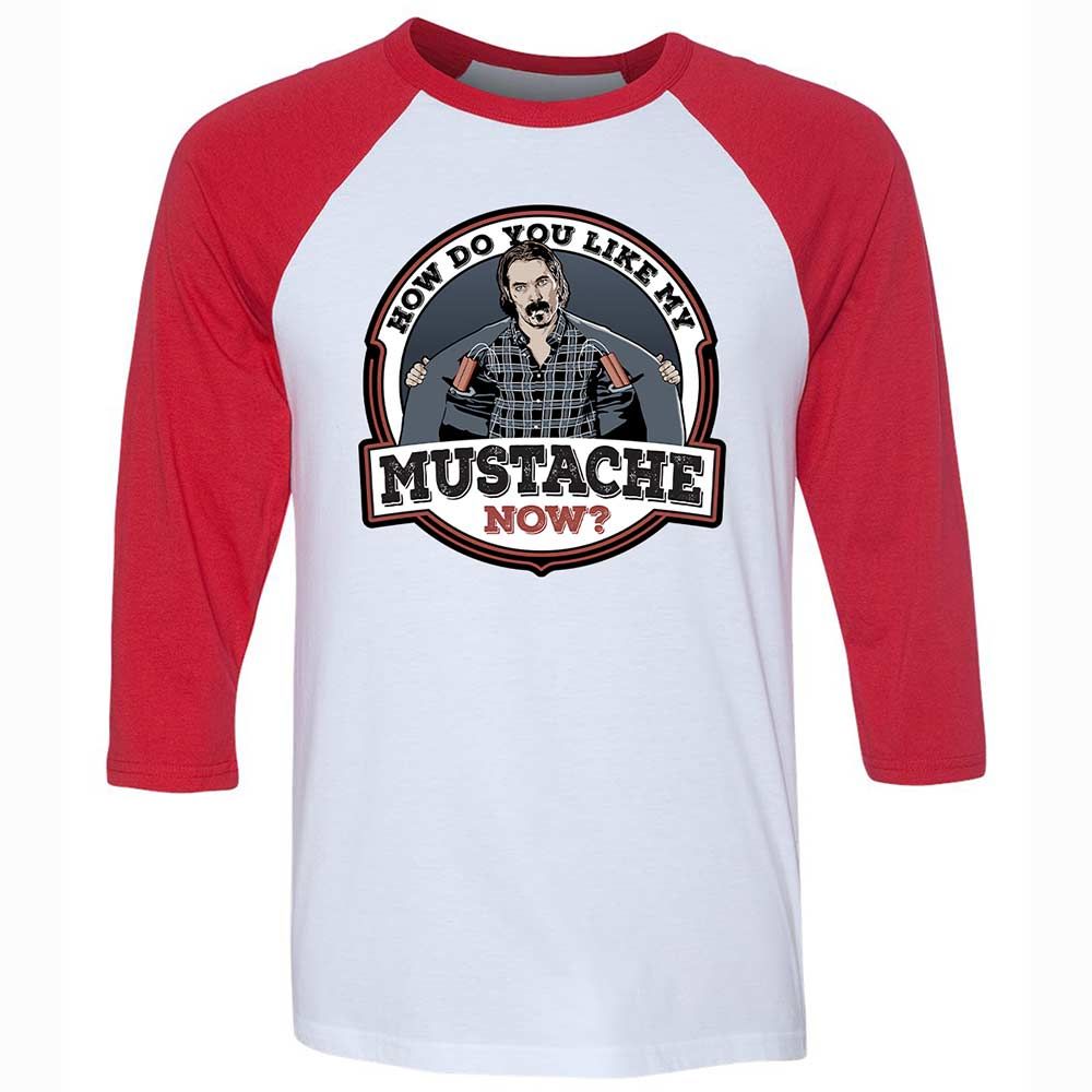 Unisex 3/4 Baseball Tee - S993526Q - White/Red - 9