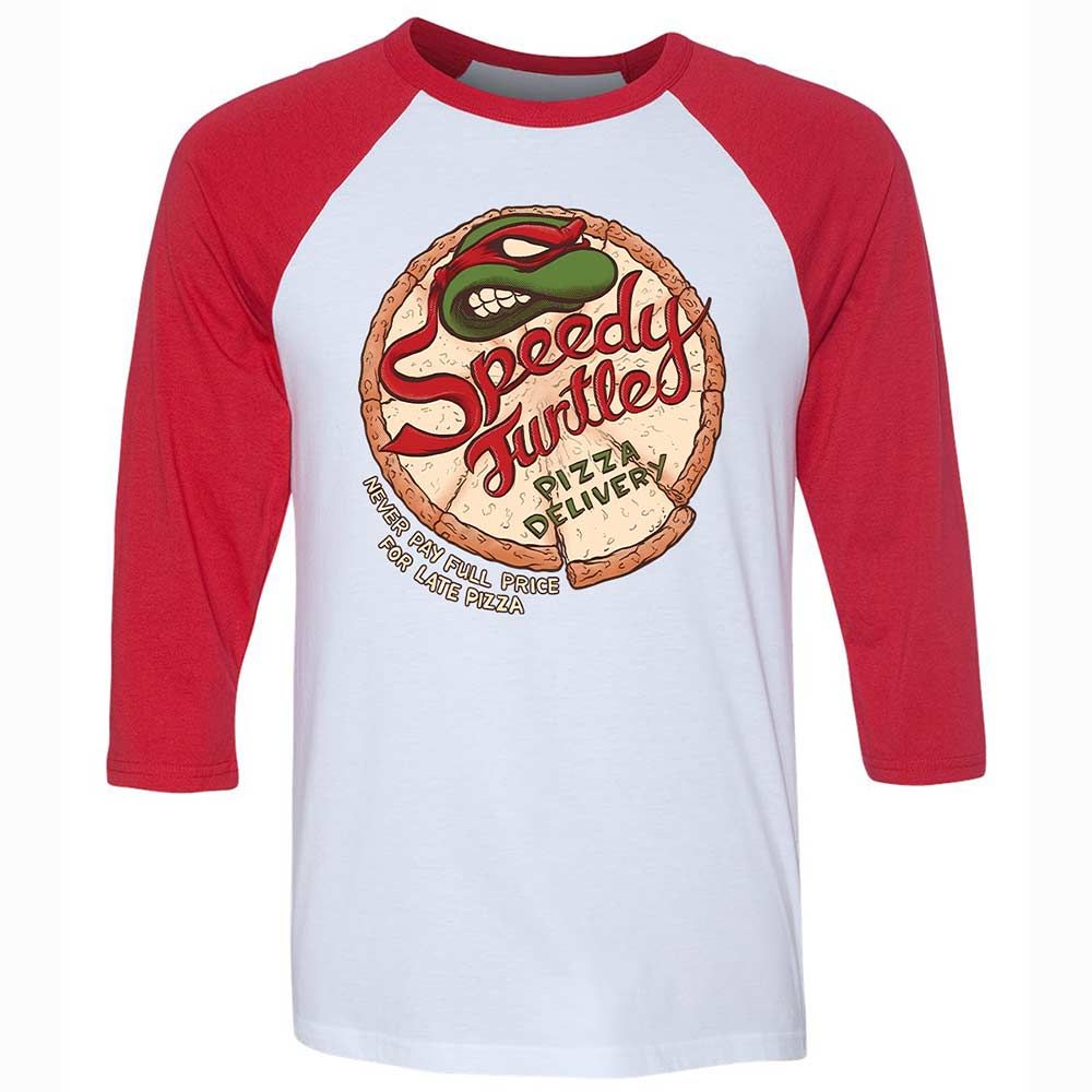 Unisex 3/4 Baseball Tee - JVMRQLHP - White/Red - 9