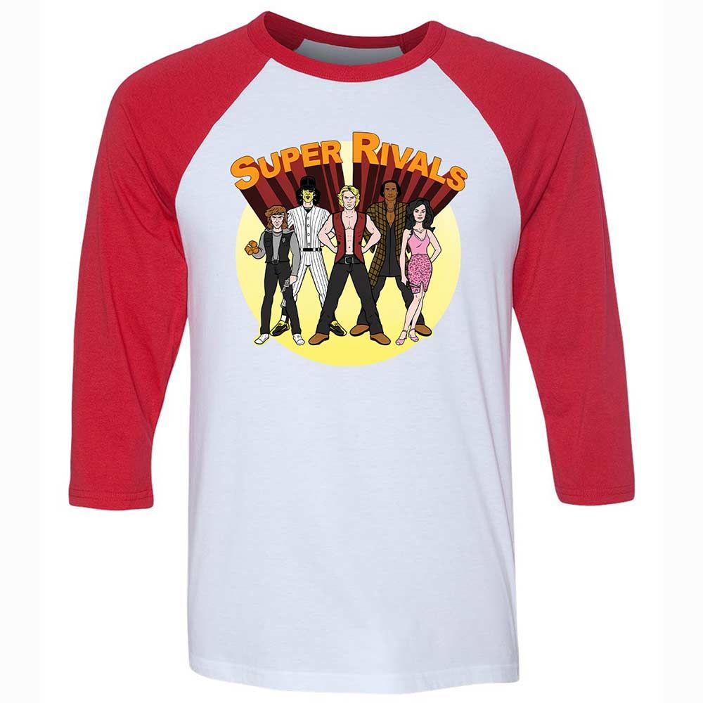 Unisex 3/4 Baseball Tee - AUF56ETR - White/Red - 9