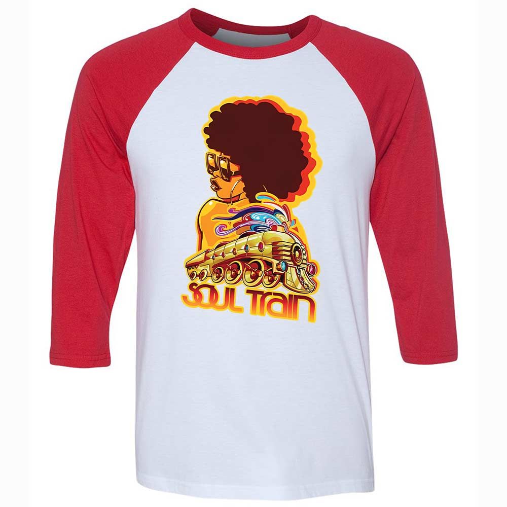 Unisex 3/4 Baseball Tee - MTQELAYL - White/Red - 9
