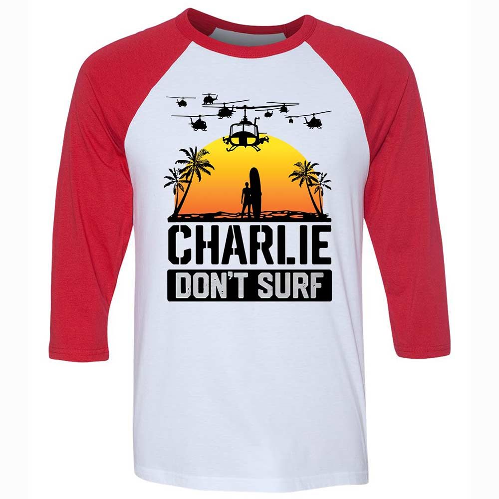 Unisex 3/4 Baseball Tee - NMUNPNTJ - White/Red - 9