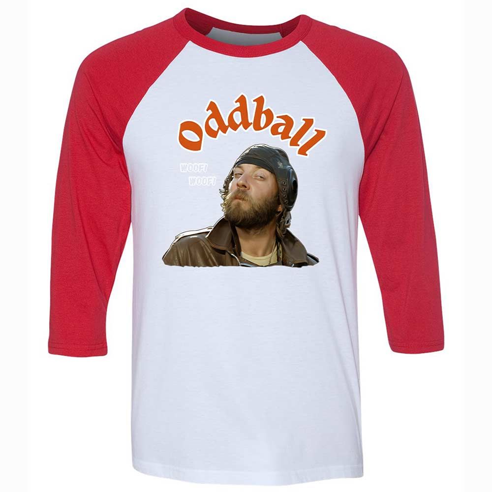 Unisex 3/4 Baseball Tee - 522YDU4W - White/Red - 9