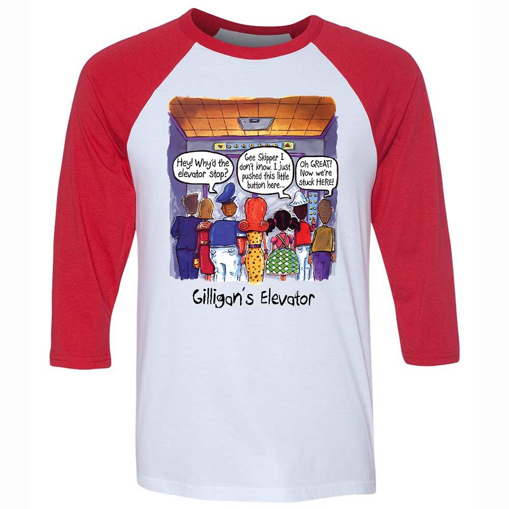 Unisex 3/4 Baseball Tee - M8NS976U - White/Red - 9