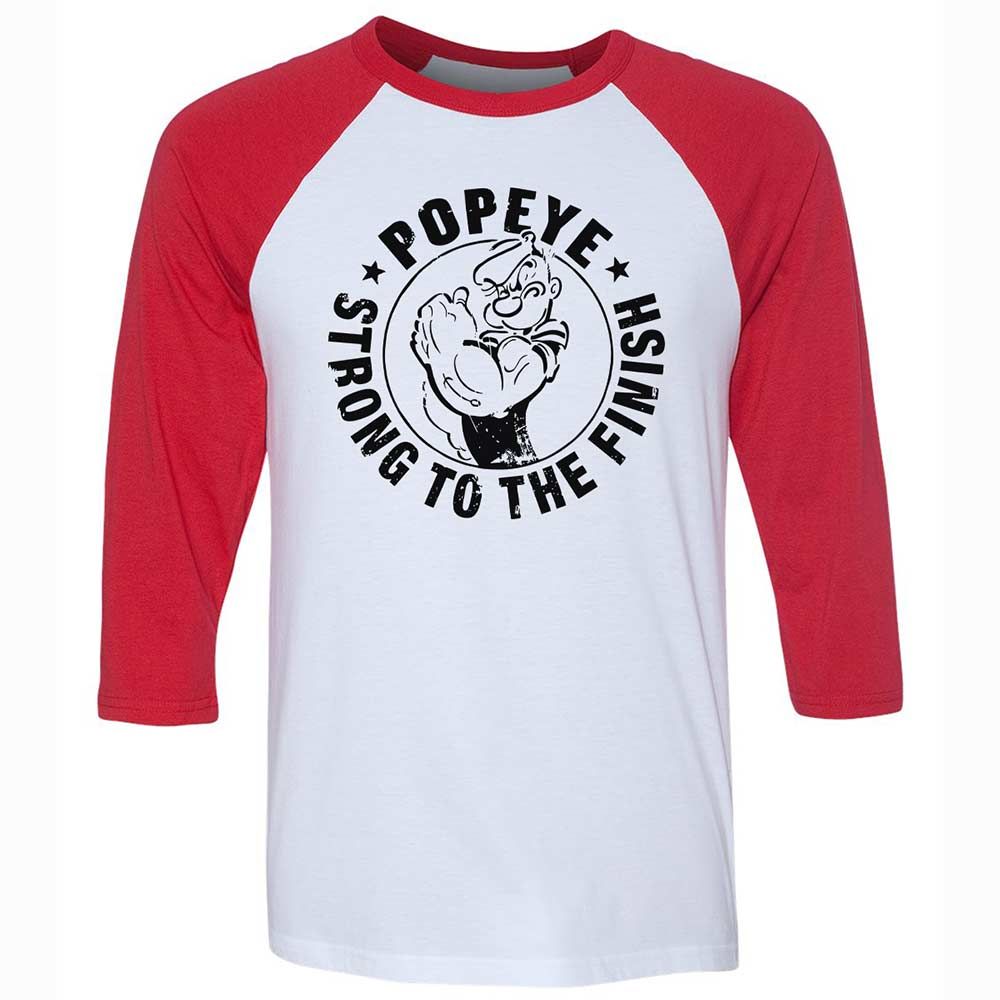 Unisex 3/4 Baseball Tee - 9WKWUFMW - White/Red - 9