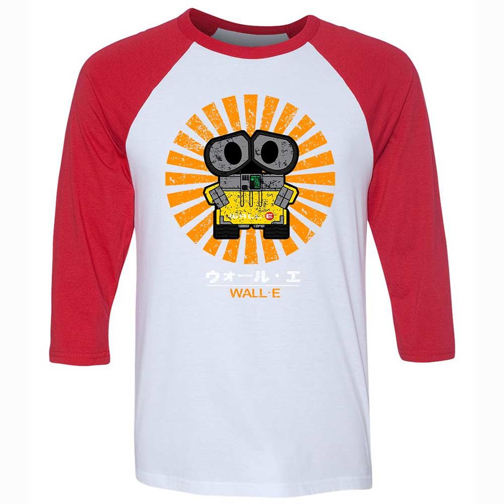 Unisex 3/4 Baseball Tee - HCDSDHSQ - White/Red - 9