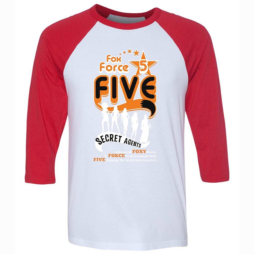 Unisex 3/4 Baseball Tee - 9MWFEVD2 - White/Red - 9