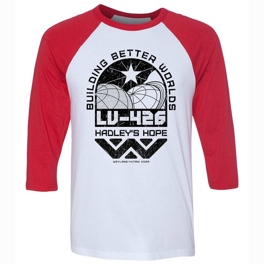 Unisex 3/4 Baseball Tee - QNAEKKTP - White/Red - 9