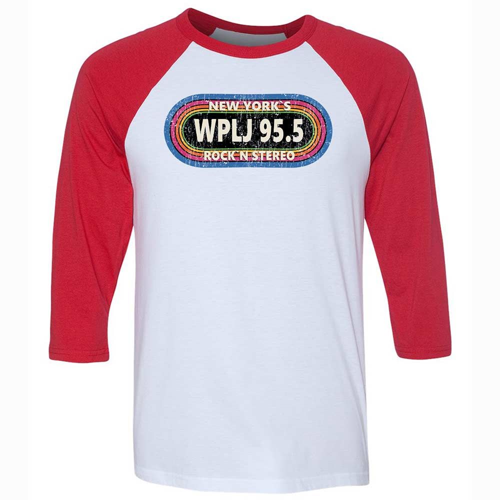 Unisex 3/4 Baseball Tee - UVE7JNBG - White/Red - 9