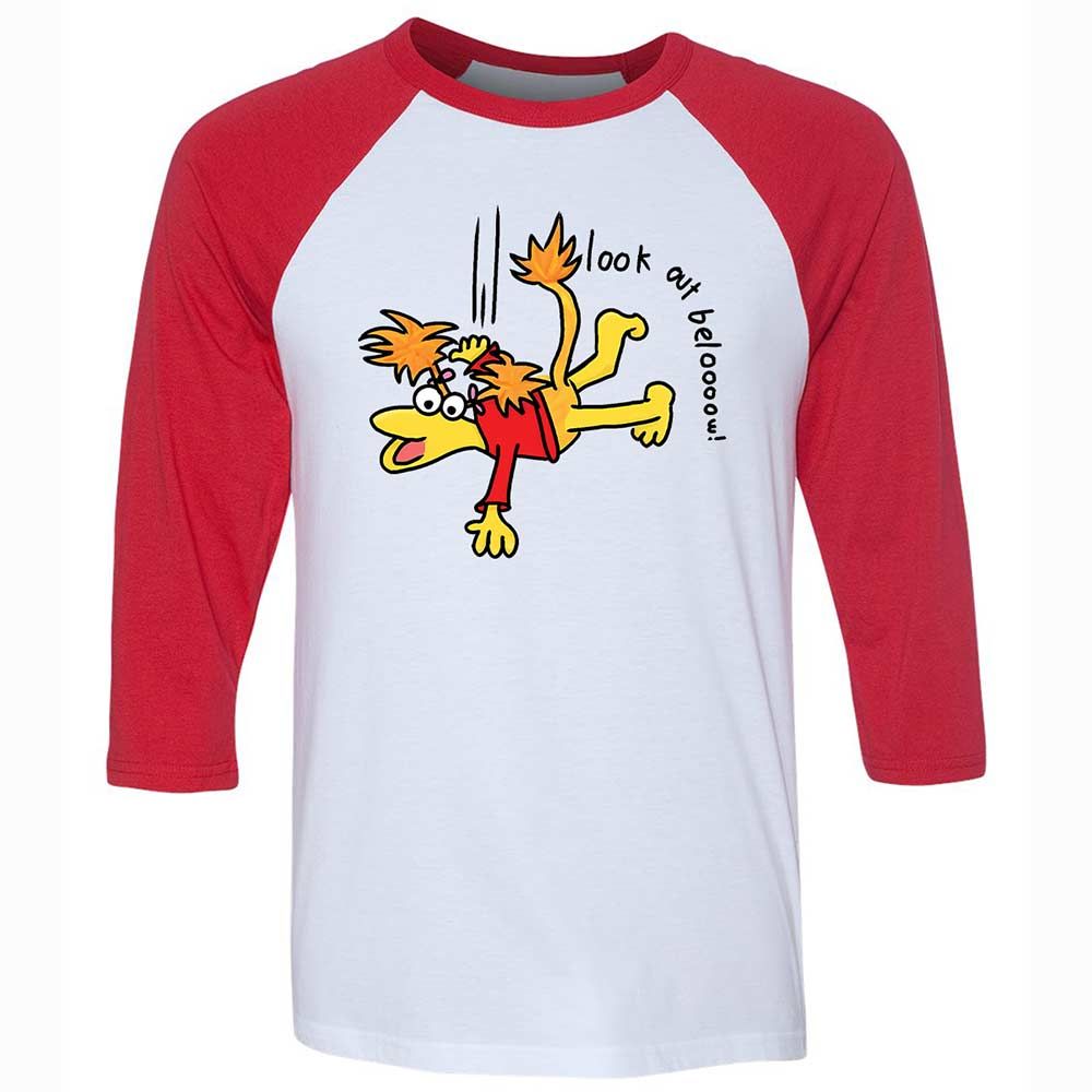 Unisex 3/4 Baseball Tee - 9ZEVYUH8 - White/Red - 9