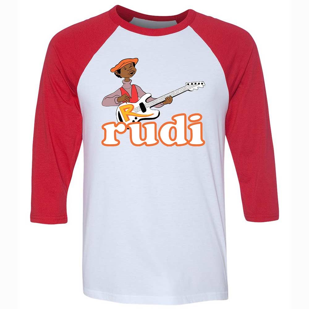 Unisex 3/4 Baseball Tee - VBP5SVSS - White/Red - 9