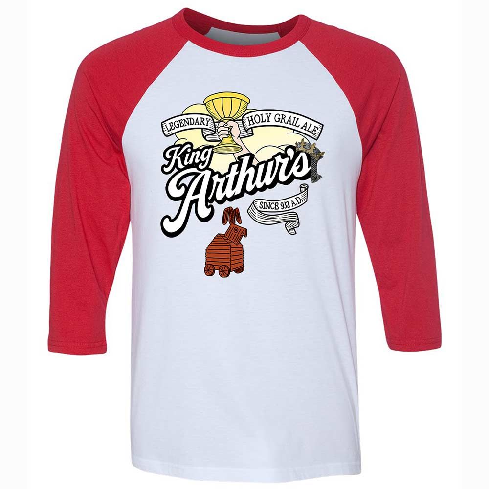 Unisex 3/4 Baseball Tee - QUXLPQDA - White/Red - 9