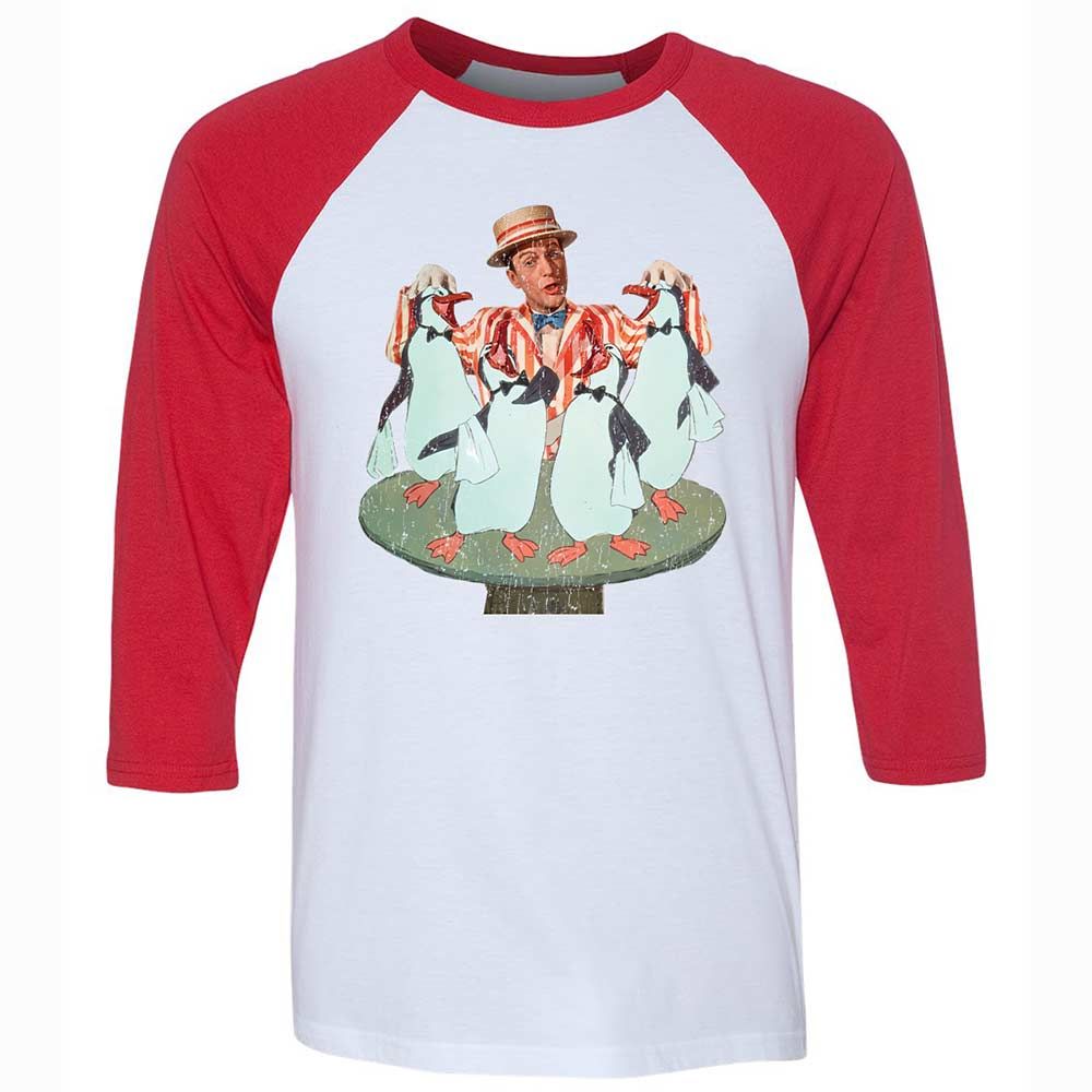 Unisex 3/4 Baseball Tee - R6H2YD4N - White/Red - 9