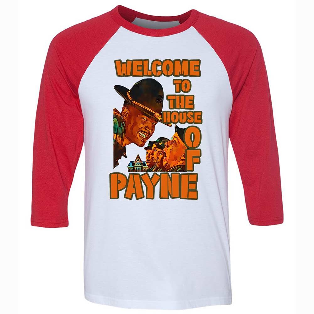 Unisex 3/4 Baseball Tee - P46BNDG1 - White/Red - 9