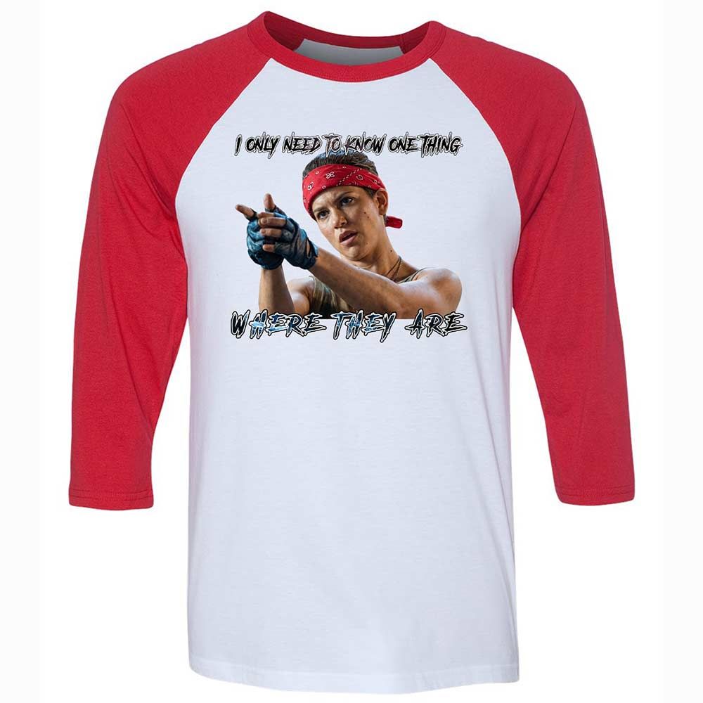 Unisex 3/4 Baseball Tee - G8NAAMDT - White/Red - 9