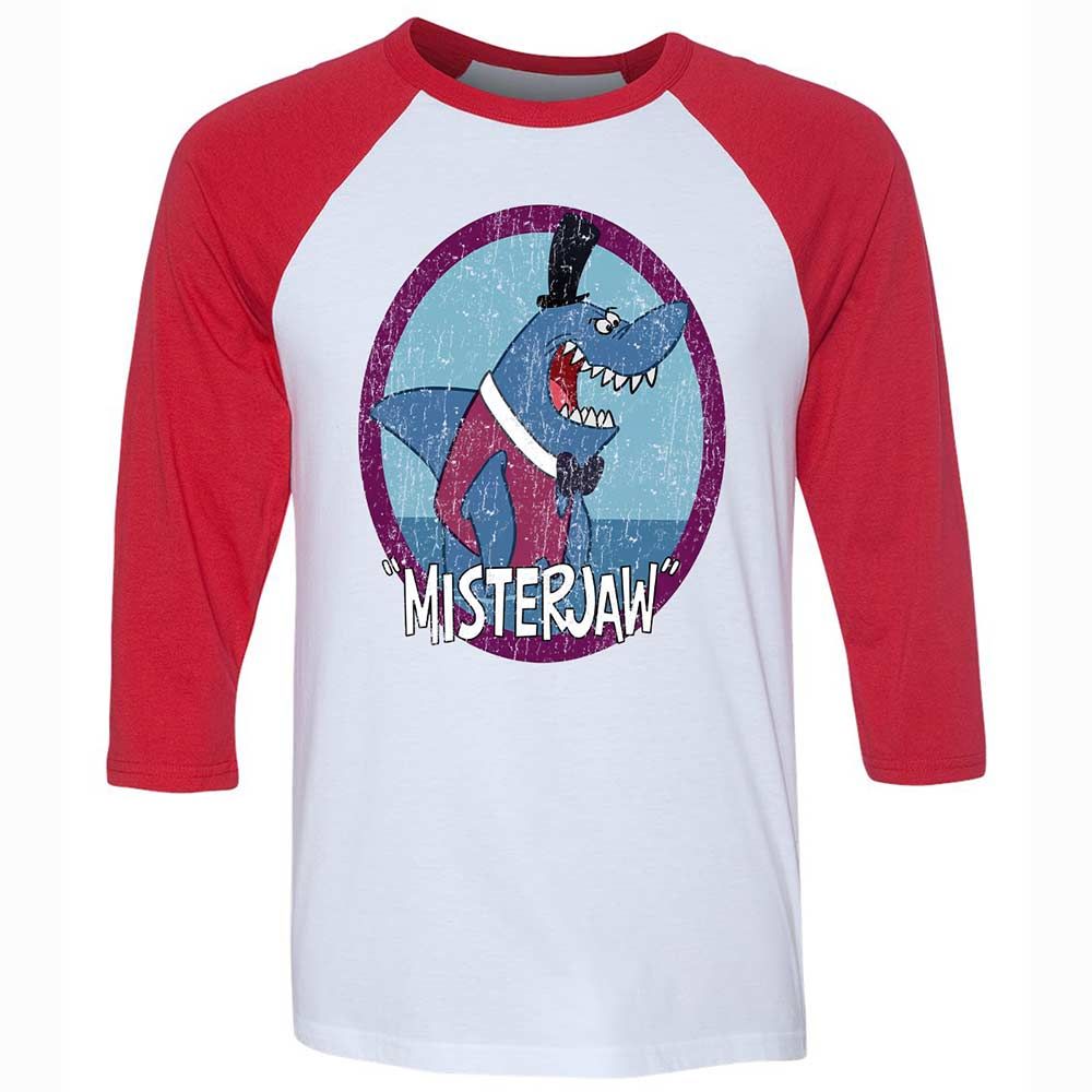 Unisex 3/4 Baseball Tee - SCRUTWT3 - White/Red - 9
