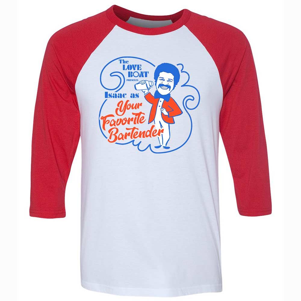 Unisex 3/4 Baseball Tee - PTPPZYCK - White/Red - 9