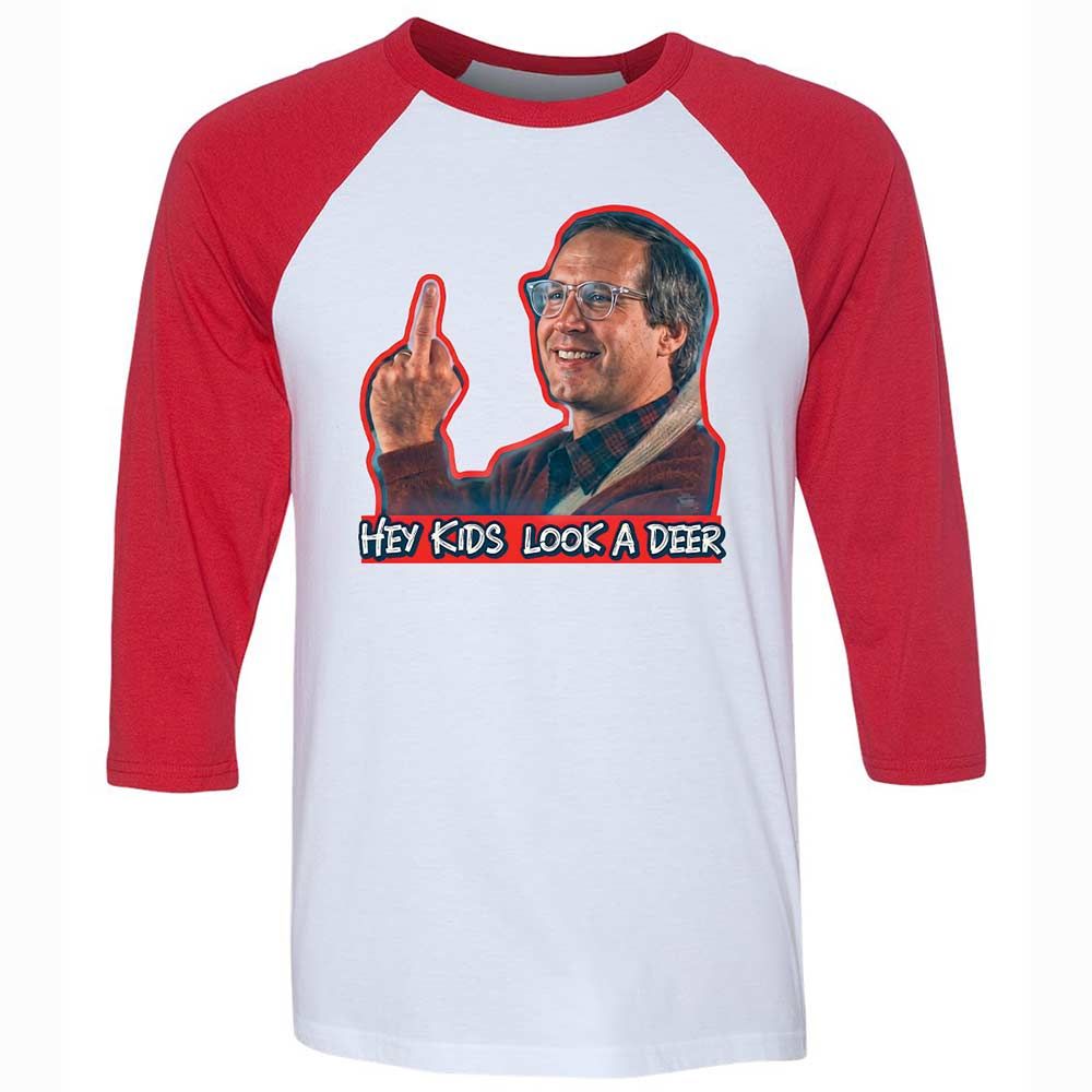 Hey Kids, Look a Deer - White/Red - 9