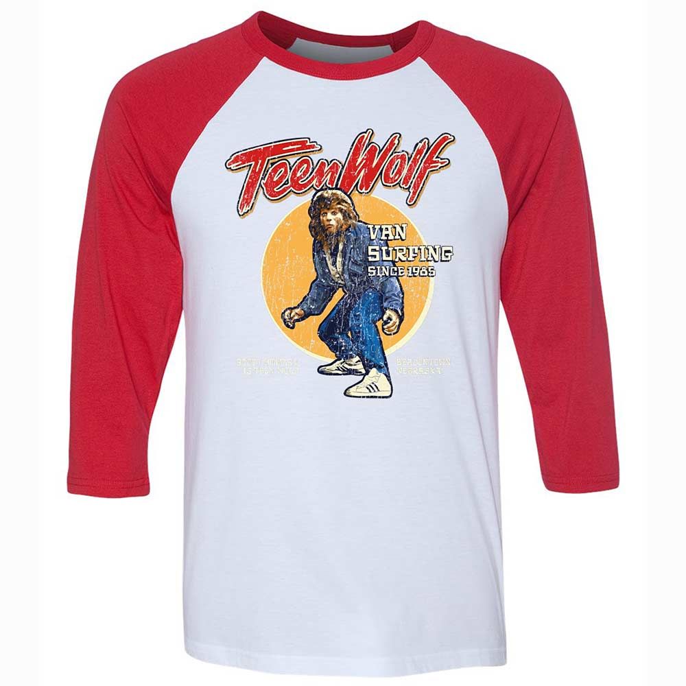 Unisex 3/4 Baseball Tee - G73F52UL - White/Red - 9