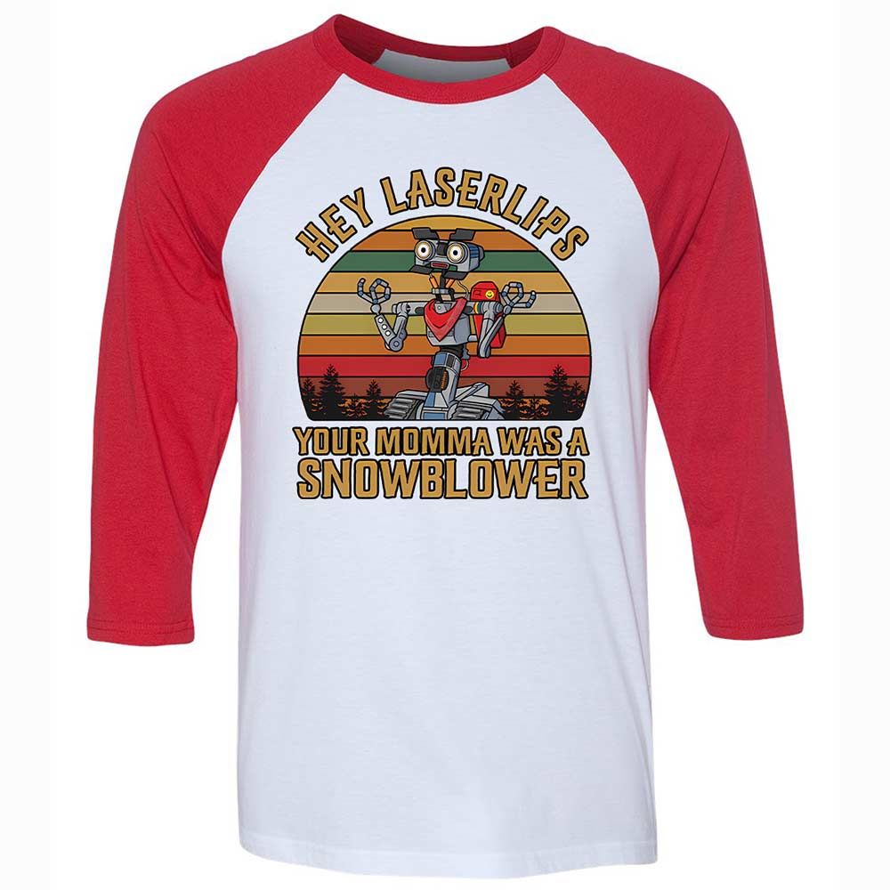 Unisex 3/4 Baseball Tee - LEGDN18G - White/Red - 9