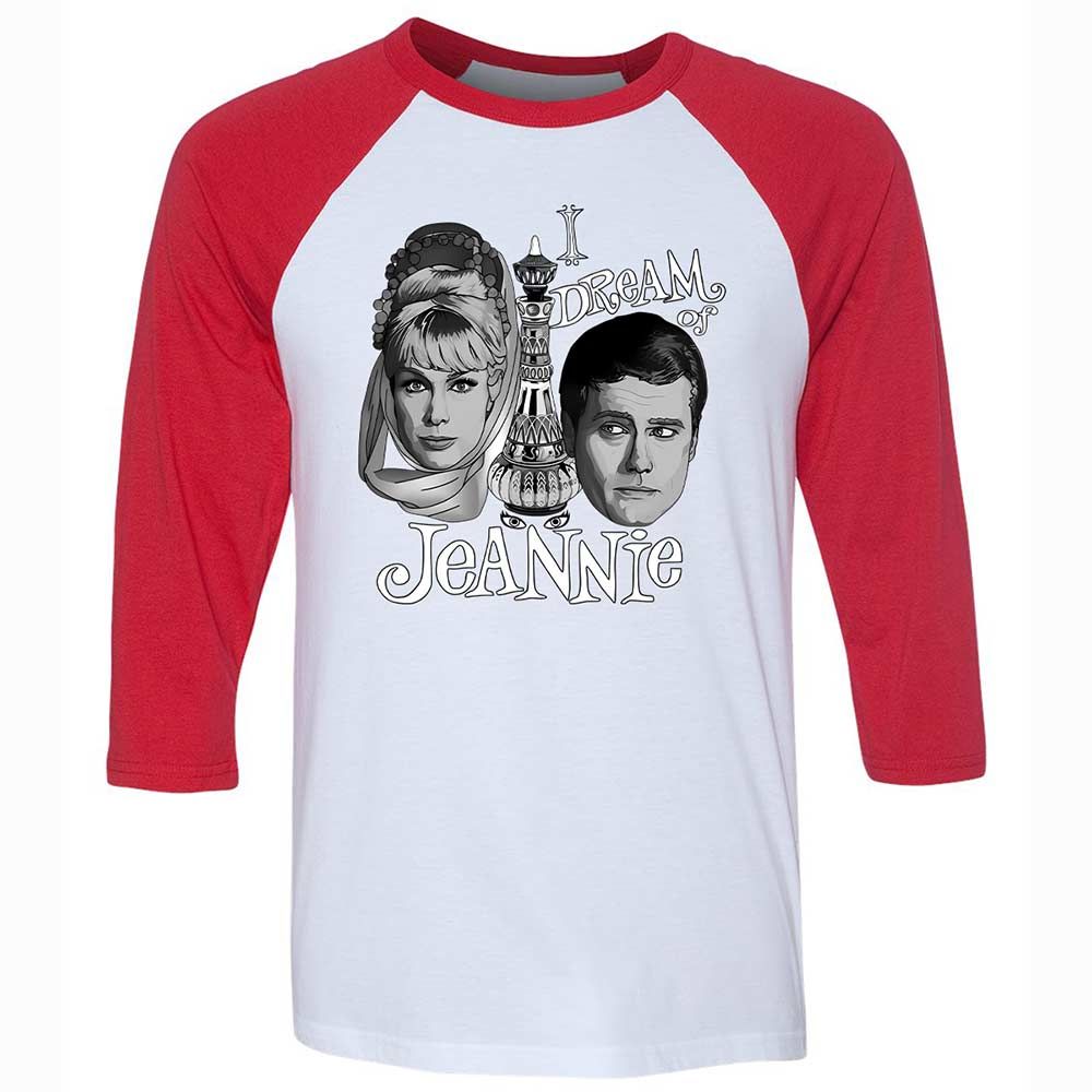 Unisex 3/4 Baseball Tee - 8VZ5A4AW - White/Red - 9